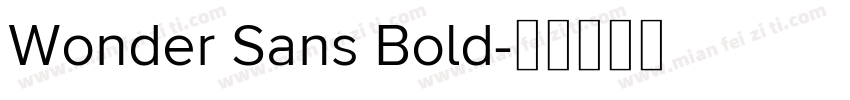 Wonder Sans Bold字体转换